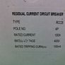 Postage - Circuit Breaker 100A 100mA 4P 230v - 400v Image 3