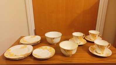 Vintage Royal Stafford Art Deco Floral part Tea Set
