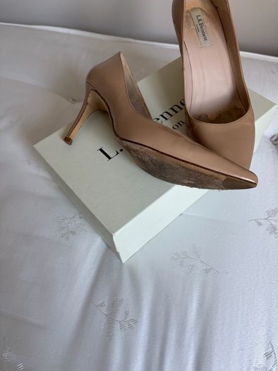 LK Bennett Nude Patent Shoe