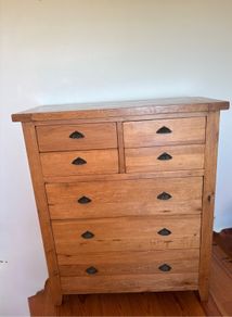 Premium Solid Oak 5-Drawer Chest (Rustic Style)