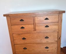 Premium Solid Oak 5-Drawer Chest (Rustic Style)