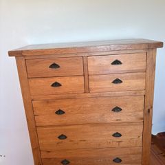 Premium Solid Oak 5-Drawer Chest (Rustic Style)