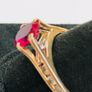 Brand New 10ct Yellow Gold Ruby Solitaire Ring Image 6