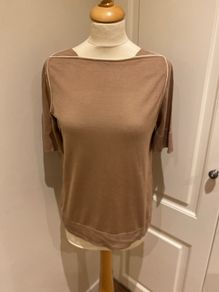 Cos size 10 silk/cotton tobacco top