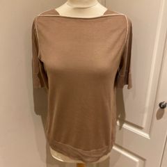 Cos size 10 silk/cotton tobacco top