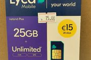 Lyca Sim Card, Plan Included, 25GB Data + Unlimited Calls and SMS, EU Roaming Included