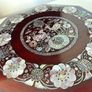 Asian Red Lacquer Wooden Jewellery Box with Mother of Pearl Inlay Image 3
