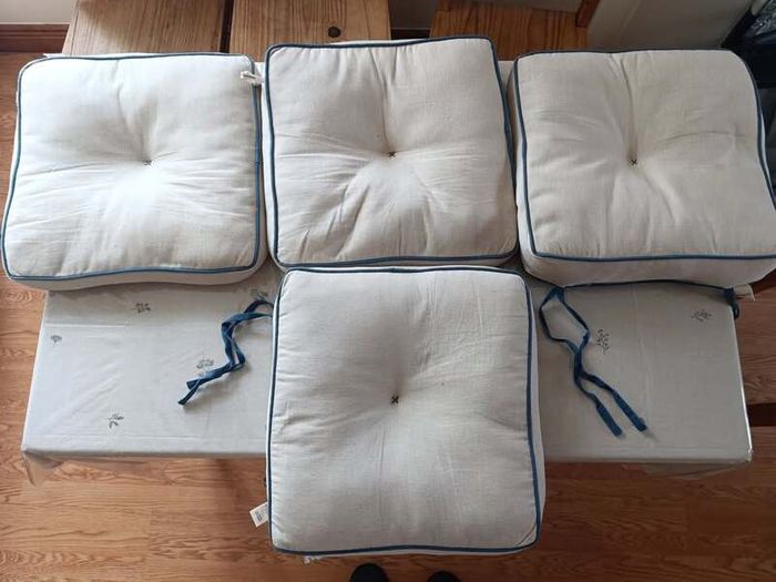 Set of 4 Padded Chair Cushions