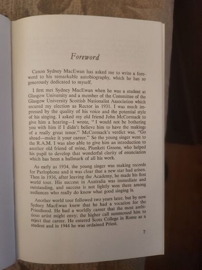 On The High C's. A Light Hearted Journey.  An Autobiography Father Sydney Macewan. Rare Second  Impression Hardback With Dustjacket In Good Condition. See Photos For Same.
