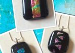 Handmade Dichroic Glass Pendants - FREE DELIVERY