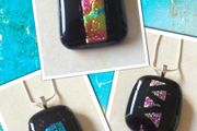 Handmade Dichroic Glass Pendants - FREE DELIVERY