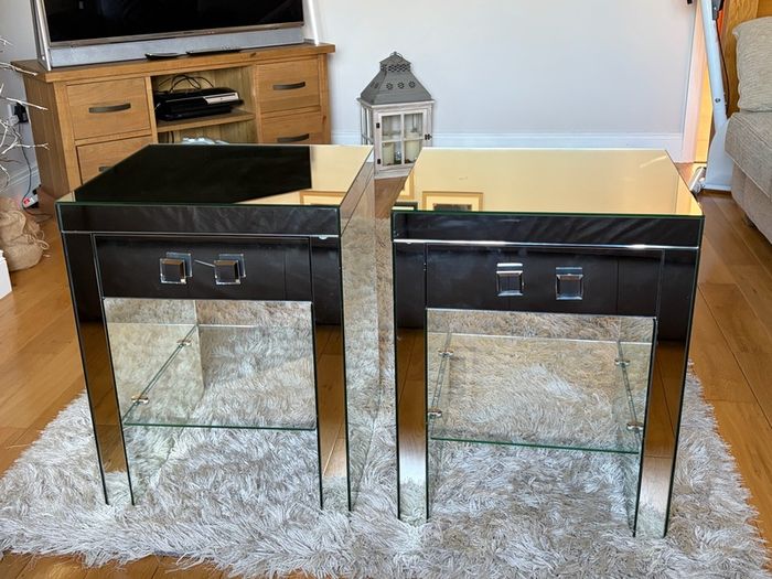 Mirrored Bedside Tables (Next)