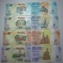 Bank of  madagascar MADAGASIKARA Set of 4 Malagasy 100 , 200 , 500 , 1000 Ariary New UNC Foreign Image 3