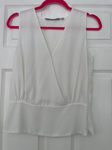 Silvian Heach  Ivory Sleeveless Top - Size S