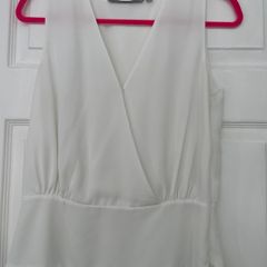 Silvian Heach  Ivory Sleeveless Top - Size S