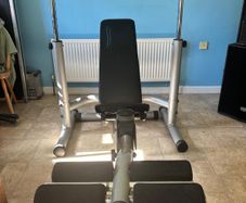 Bench, Rack, Bar, 50kg in plates