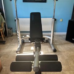 Bench, Rack, Bar, 50kg in plates