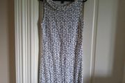 grey and white dress