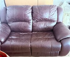 Leather seater sofa
