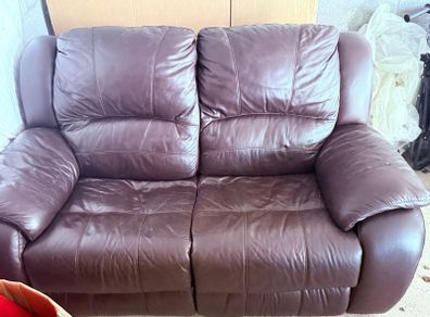 Leather seater sofa