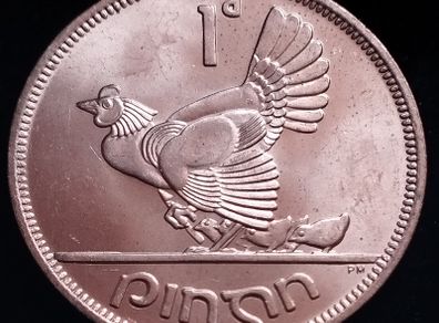 #895 - Ireland - 1968 - One Penny - KM.11 - UNC