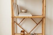 Arched Rattan Display Shelf