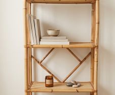 Arched Rattan Display Shelf