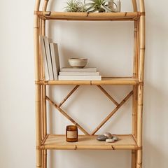 Arched Rattan Display Shelf