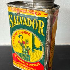 1930's - 1950's Vintage French Polish Tin