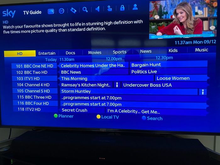 Sky HD Box with HD Freesat Card