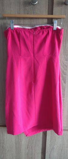 pink Zip Back Split Side Tube Bodycon Dress size s sm