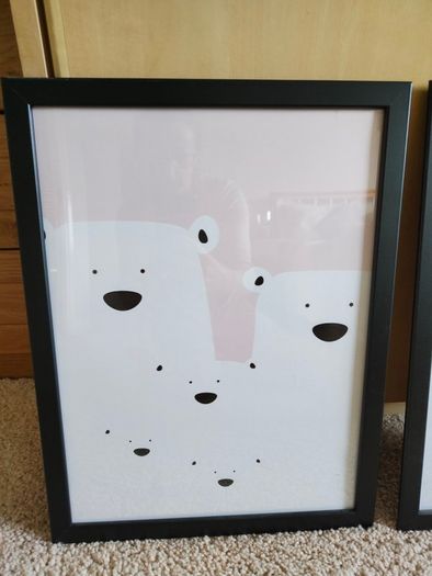 set of two framed pictures 30x40 cm