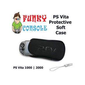 PS Vita 1000 2000 Protective Soft Pouch Cover Case with Strap PSV1000 PSV 2000