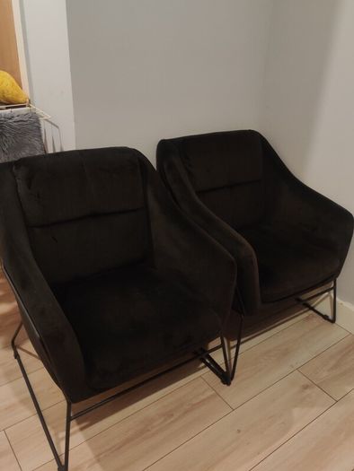 Klaus accent chairs. Black pair.