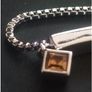 Tipperary Crystal  Silver Bar Birthstone Bracelet - November (Citrine Crystal) New in Box. Image 2