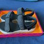 RRP 385 EUR Tory Burch espadrille sandals in black raffia velcro strap and raffia Image 3