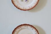 Antique pair of china plates
