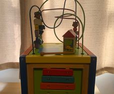 Kids wooden activity cube