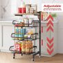 NEW SALE | Storage Rack,kitchen Trolley,Vegetable Trolley on Wheels,4 Tier Image 6