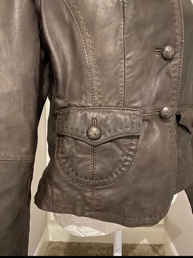 Leather jacket chocolate immaculate condition