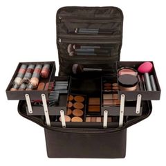 Makeup & cosmetic case with strap