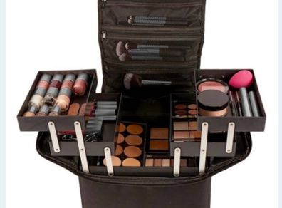 Makeup & cosmetic case with strap