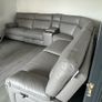 Leather Sofa, Rea Corner Sofa | Large | Power Recliner | Mink Image 2