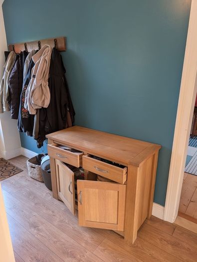 Light Oak Sideboard with 2 Drawers and 2 Cupboards