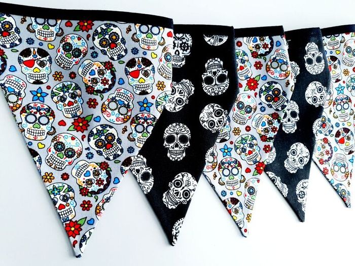 Beautiful Sugar Skulls Bunting/ Day of the Dead Bunting