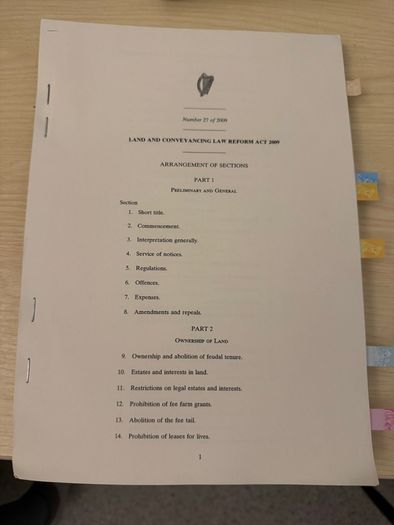 FE-1 Property Law and Conveyancing Law Reform Act 2009