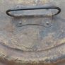 Antique Victorian Hat Box Metal Oval Brown Image 8