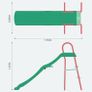 Haumea Freestanding Childrens 6ft Slide and Climbing Ladder - Suitable for 3 years Plus and Max User 50kg - 1 Year Warranty (Green Orange) Image 6