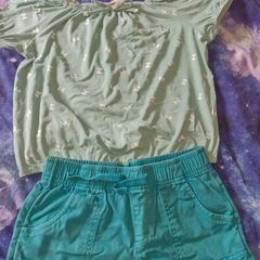 Set of Girls Top and Shorts size 7 - 8