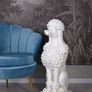 Large White Poodle Garden Statue  Elegant Country House Dog Sculpture for Garden, Patio & Entrance Image 4